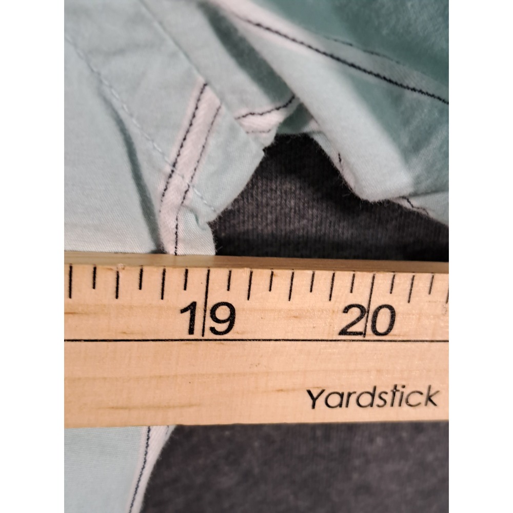 American Eagle Mens Vintage Fit Striped Button Down Shirt Mint Green Small 0668 - Picture 5 of 11